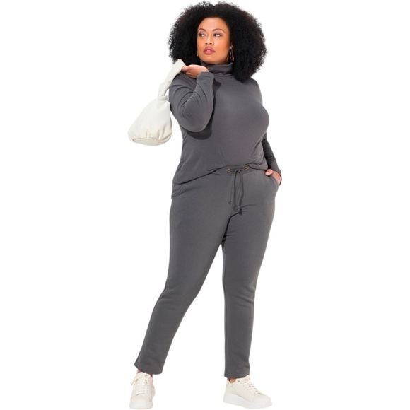 Ulla Popken Pants - New Ulla Popken Basic Drawstring Elastic Waist Cotton Blend Gray Joggers 20/22